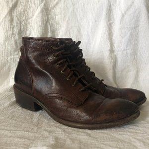 Frye Carson lace-up brown boots